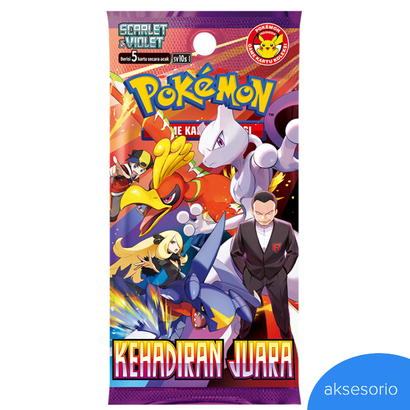 [PROMO] Pokemon TCG Indonesia Seri SV10s Booster pack Kehadiran Juara