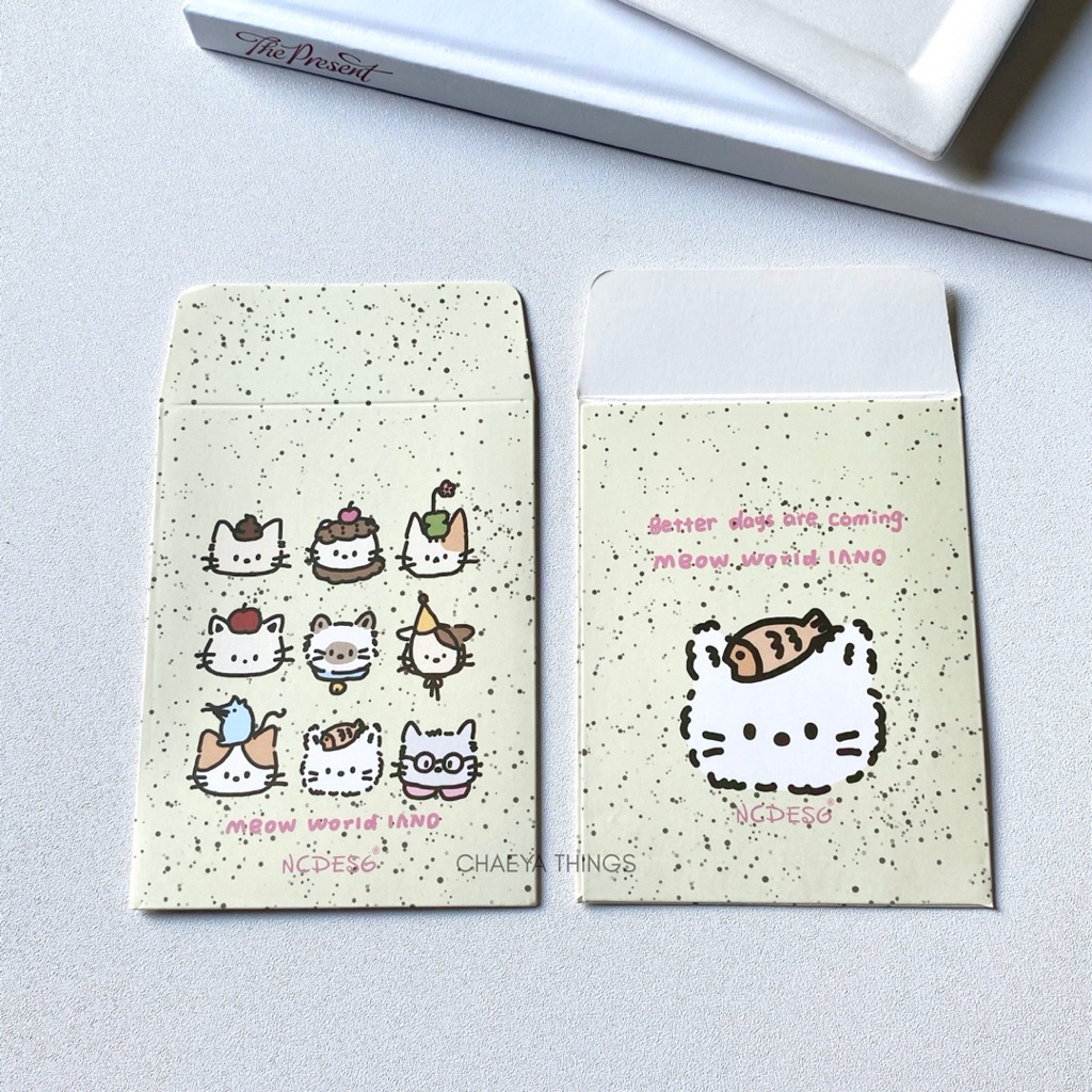 

chaeya things - cute cat amplop packing alas aesthetic ala sellkor sellchin