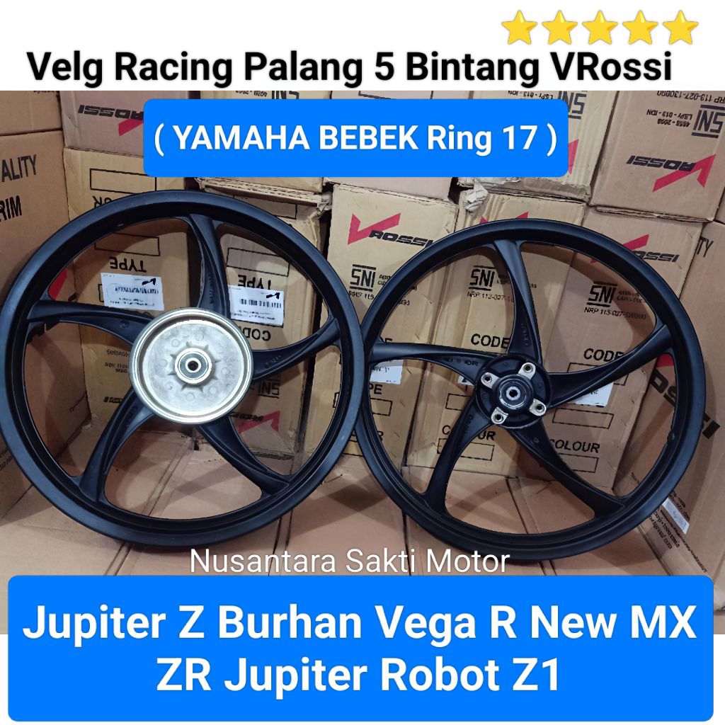 ( Yamaha Bebek Ring 17 Tipe Hawk ) Velg Racing set Jupiter z Burhan Vega r new ZR robot MX Z1 Depan 