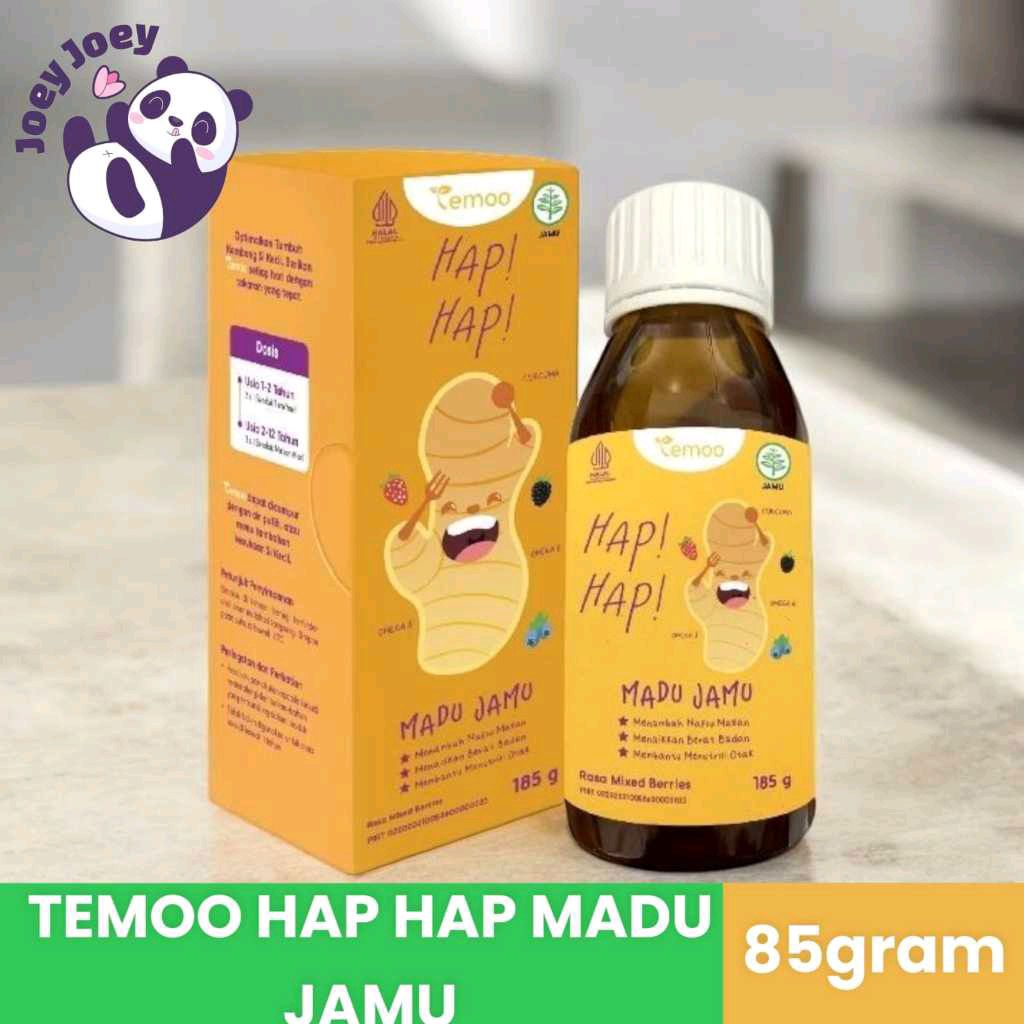 

ORIGINAL Temoo Hap Hap Madu Jamu 85 gr - Vitamin Penggemuk Badan Anak & Vitamin Otak Anak Cerdas Daya Ingat Ampuh