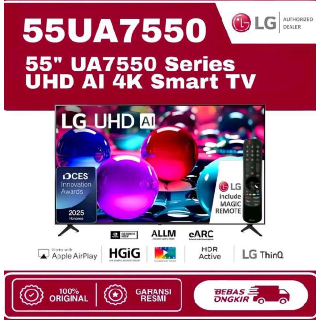 TV LG 55 INCH SMART TV 55UA7550 UHD SMART TV + MAGIC REMOTE