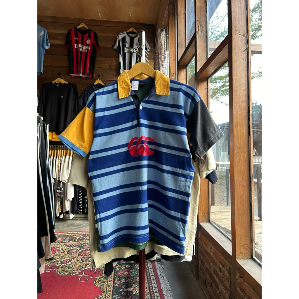 Polo Shirt Vintage Rugby Canter Burry Color Block Second Original