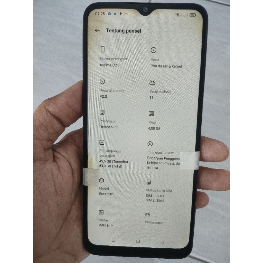 mesin realme c21 4/64 + unit