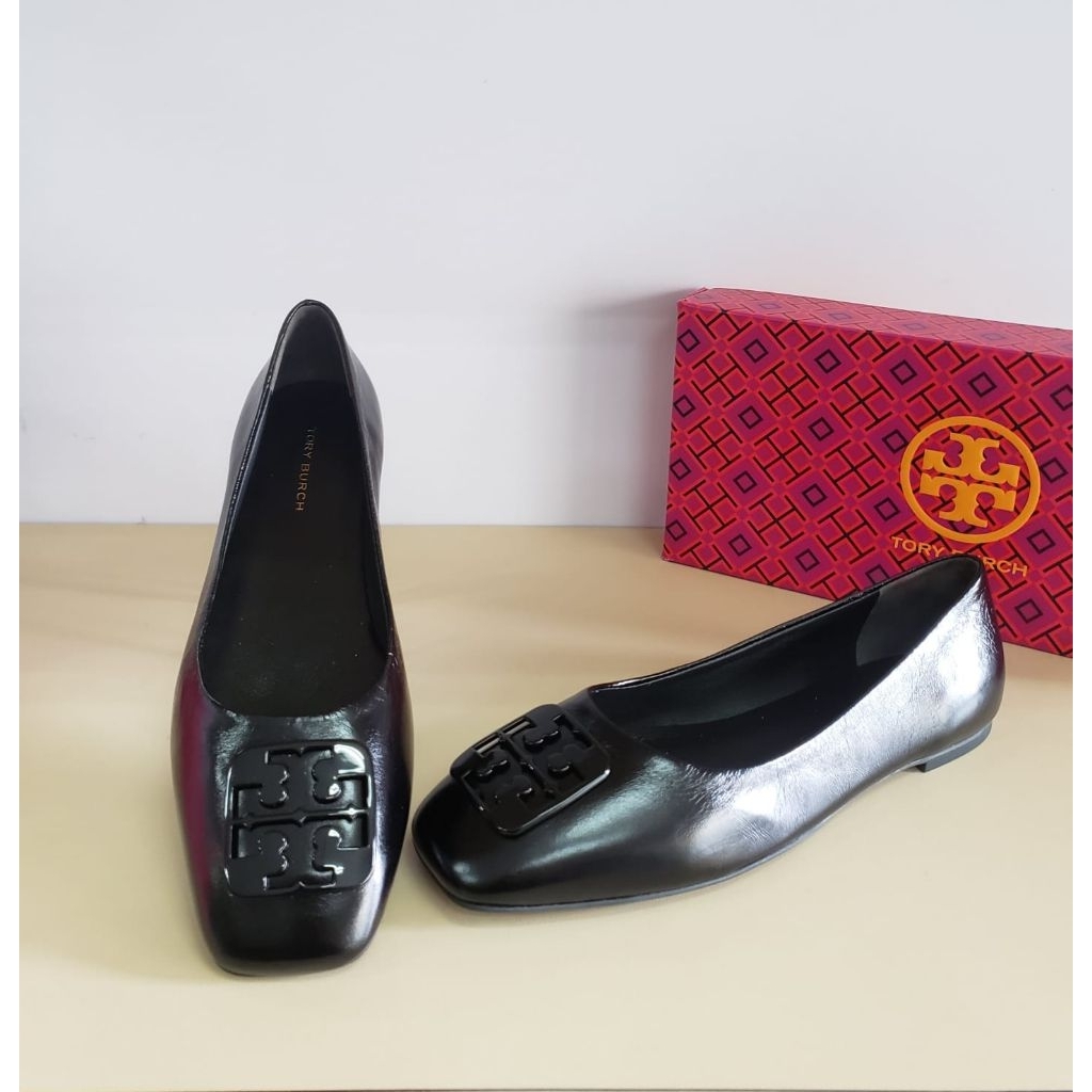 Sepatu Wanita TB ORIGINAL USA Tory Burch Georgia Ballet Athene Calf Leather 161216 AUTHENTIC STORE
