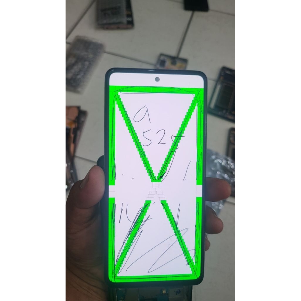 Lcd Samsung a52s original copotan minus