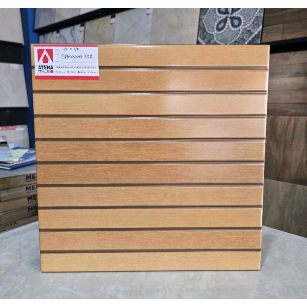 Keramik Lantai 40x40 SPAINWOOD LCR KAYU PARKIT