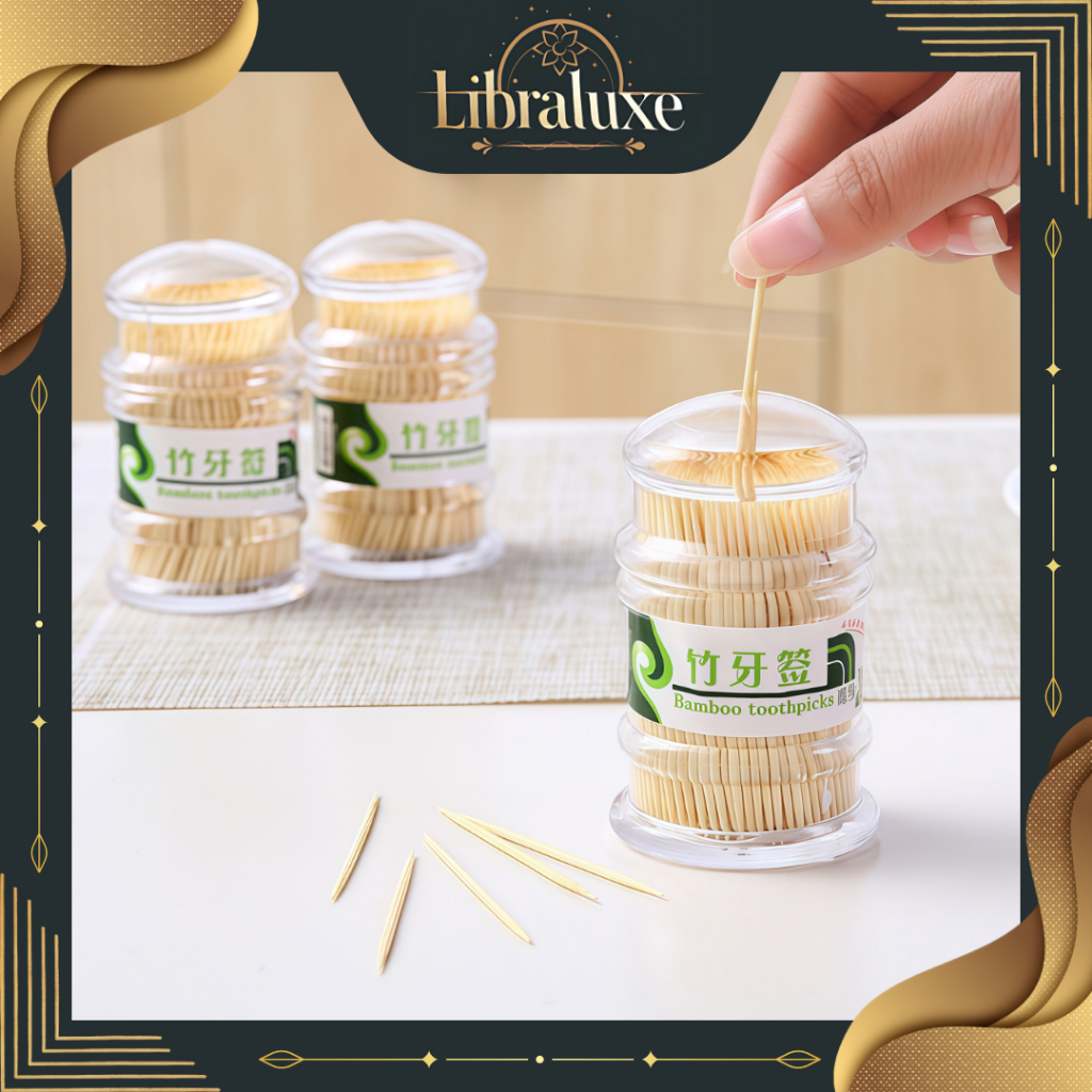 Tusuk Gigi Bambu Serbaguna / Murah Tusuk Gigi Wadah / Tusuk Gigi Bambu Praktis