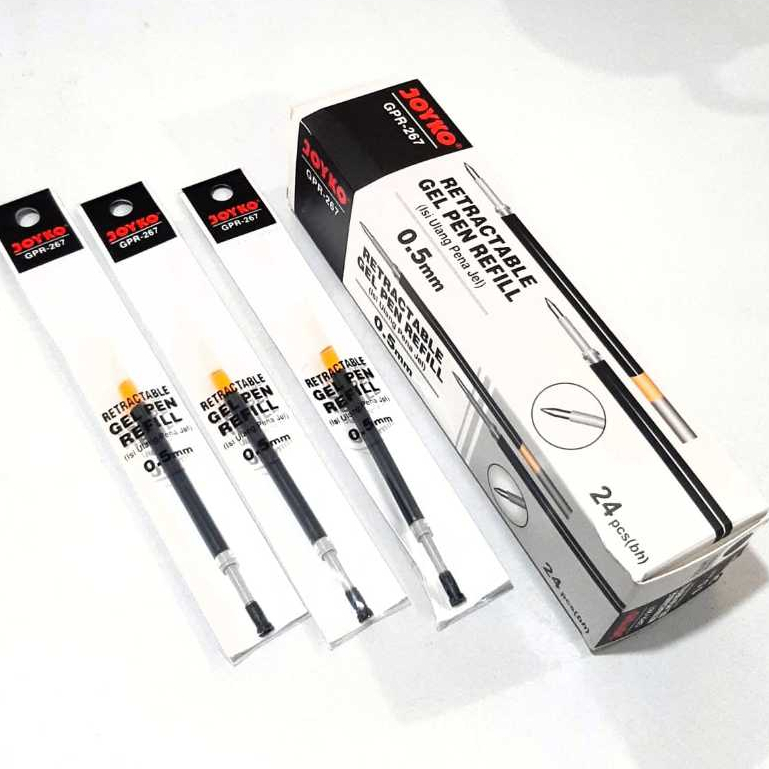 

Grosir ( 1kotak/24pcs ) Refill Pulpen Gel Cetek 0.5mm GPR-267 Hitam JOYKO ORIGINAL