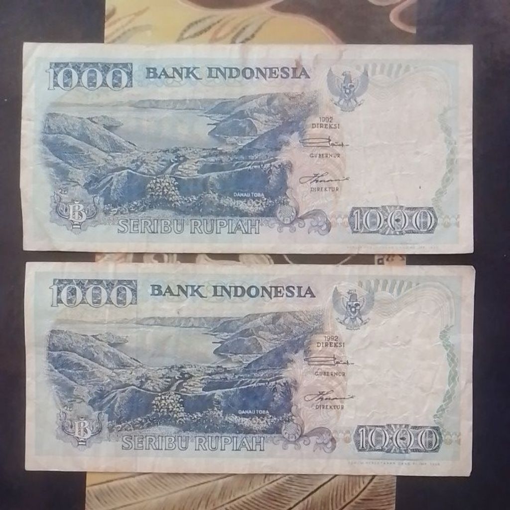 UANG KUNO ASLI 1000 RUPIAH TAHUN 1992