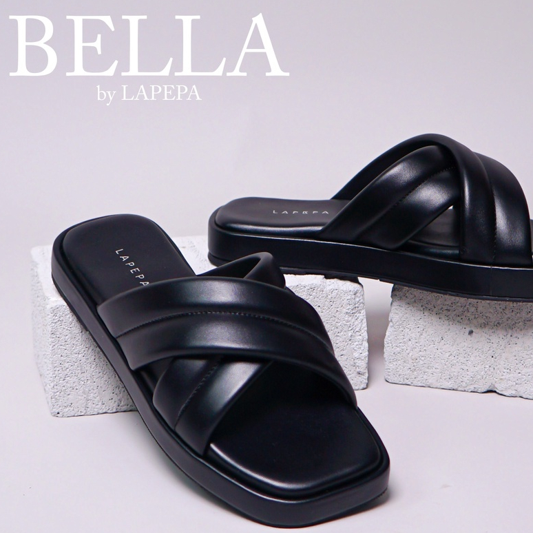 Lapepa Bella Sendal Slop Wanita Casual Sandal Selop Cewek Model Silang Size 36-40