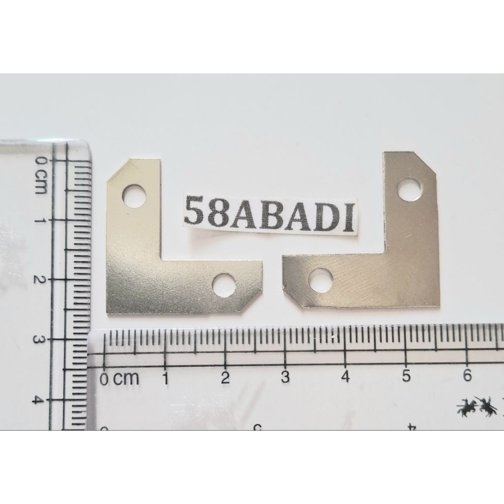 50 PCS PLAT SUDUT 2,6 CM SIKU L PENGAIT PENAHAN PENYAMBUNG UJUNG SAMPING SUDUT BINGKAI PAPAN CERMIN