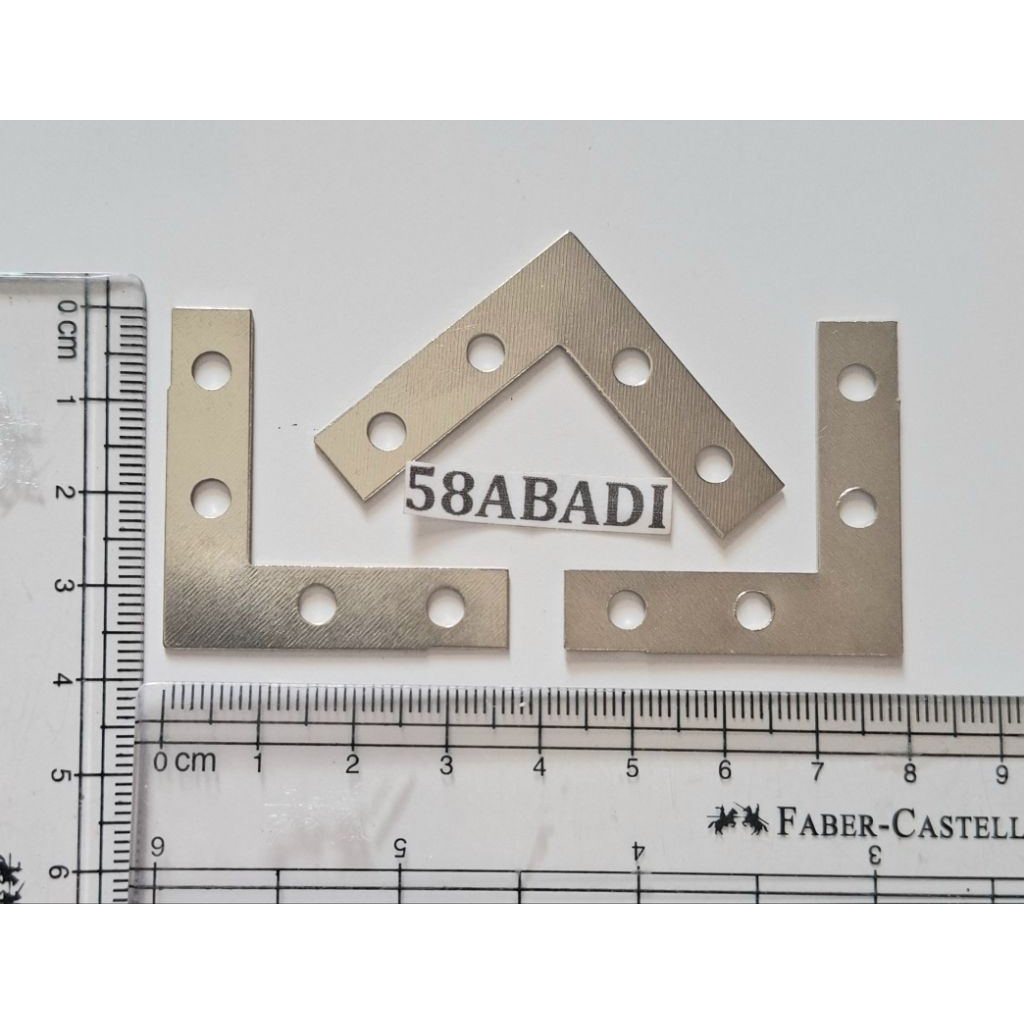 10 PCS PLAT SIKU L 3,7 CMX 1 CM PENAHAN PENYAMBUNG PENGAIT GANTUNGAN SAMPING SUDUT BINGKAI PAPAN RAK