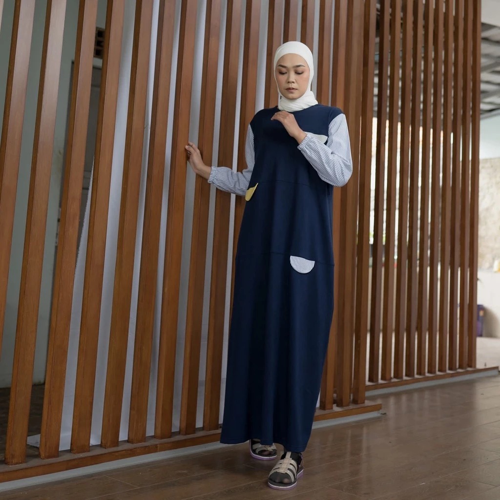 MARIPI HYZA DRESS NAVY