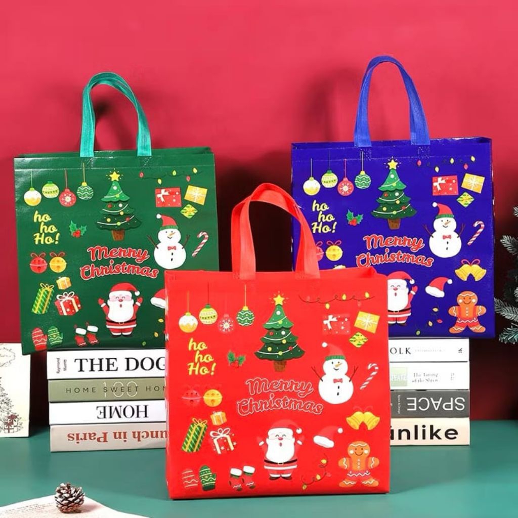 

Goodie Bag Natal Glossy Extra Large dan Jumbo Full Motif 4 sisi