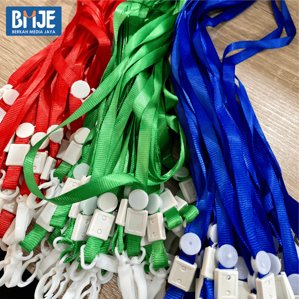 

kuat tali id card redy,tali lanyard, tali name tag