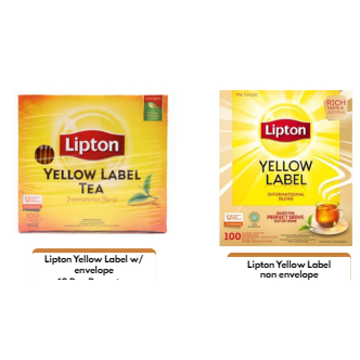 

LIPTON TEA YELLOW ENVELOPE / NON ENVELOPE (100'S)