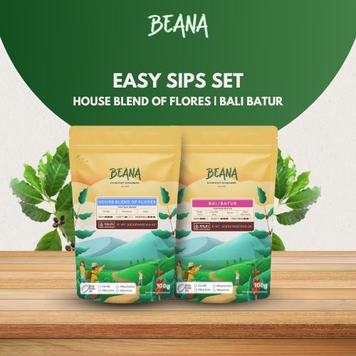 

Beana Roastery - EASY SIPS SET (HOUSE BLEND OF FLORES & BALI BATUR) 100gr x 2