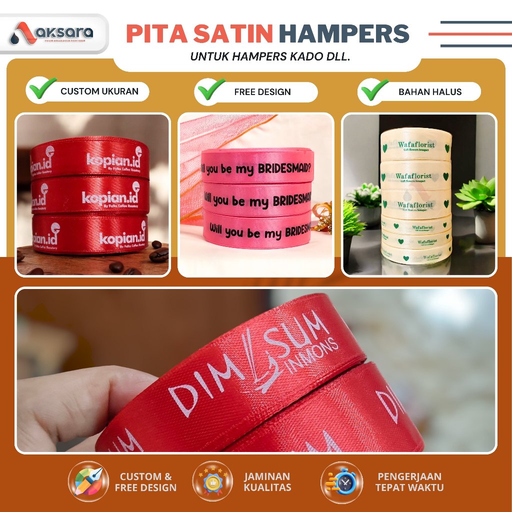 PITA SATIN/Pita Hampers/Pita Packaging/Pita Hampers Custom/Tali Kado/Hampers Lebaran