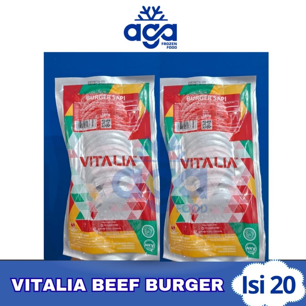 

beef vitalia isi 20 ( smoke beef burger mini)