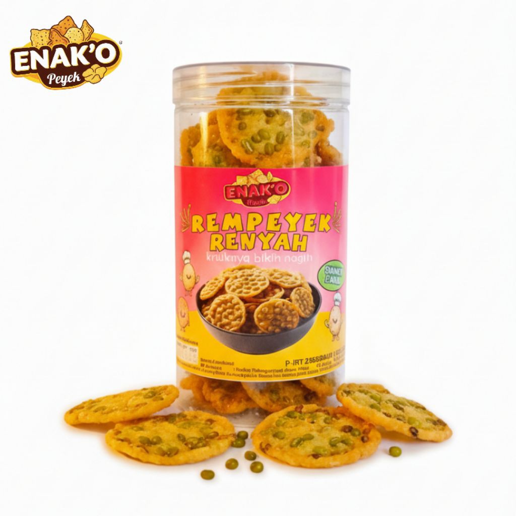 

Peyek kacang ijo Enak'o khas Tulungagung Toples 1000ml