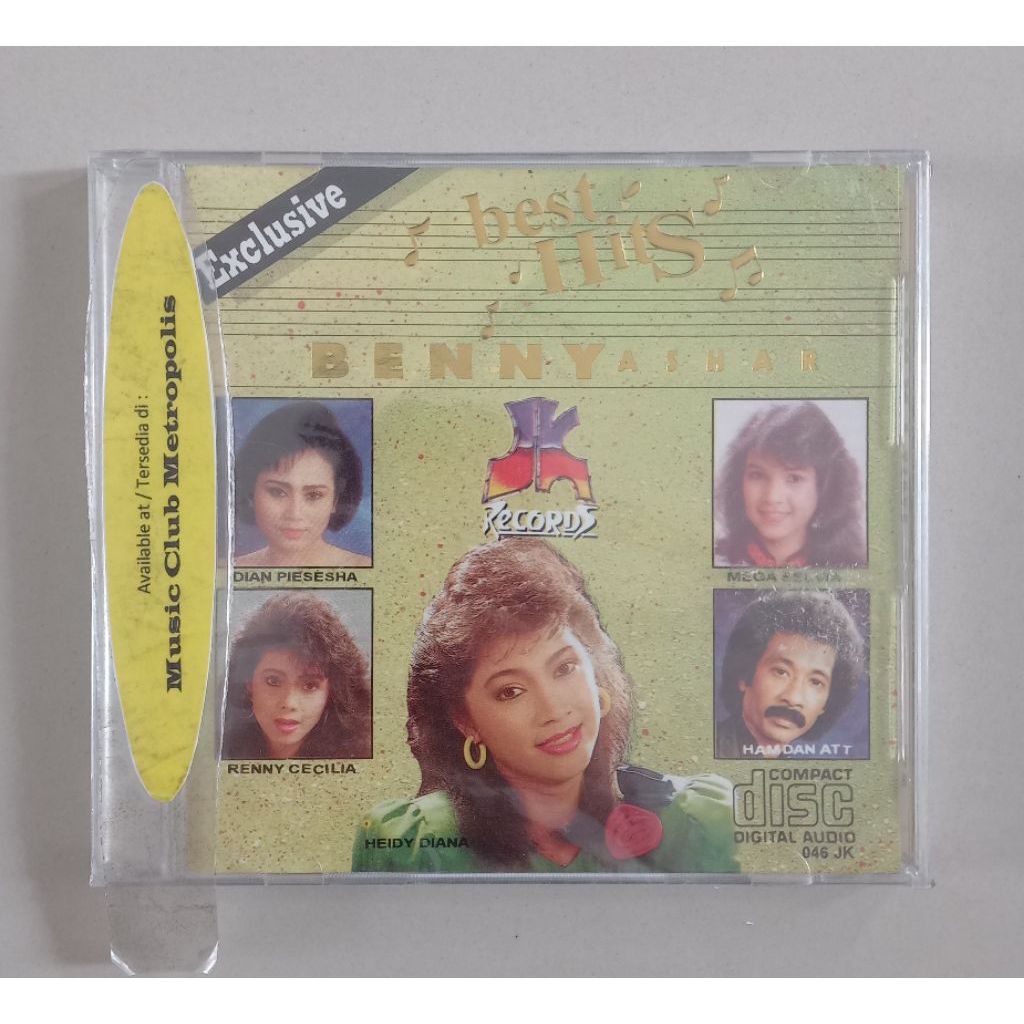 CD BENNY ASHAR - BEST HITS (JK RECORD) DIAN PIESESHA, HEIDY DIANA, HAMDAN ATT DLL