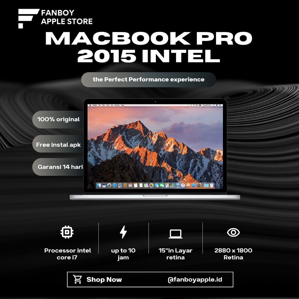 MacBook Pro 2015 | 15inch | Intel core i7 | Ram 16GB | SSD 512GB | Second original