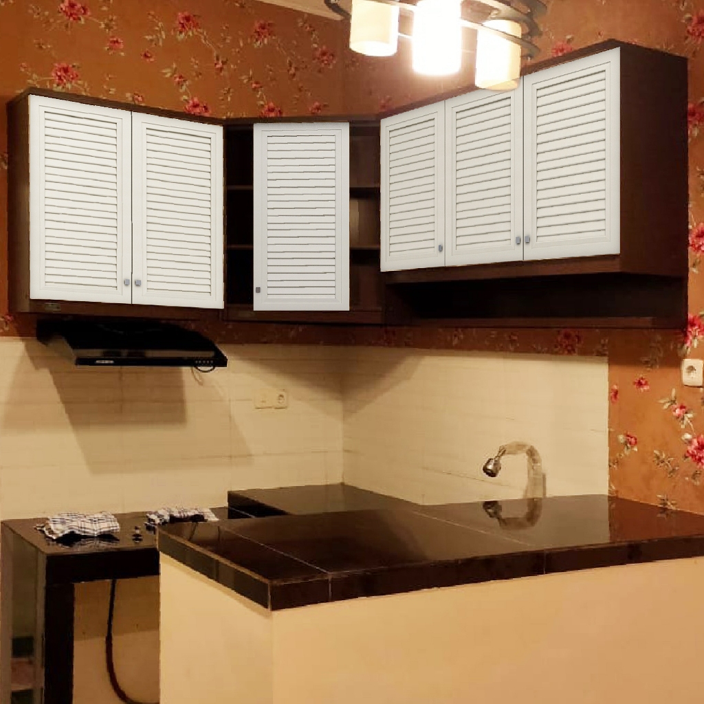 RAK GANTUNG DAPUR SUDUT L (KITCHEN SET)