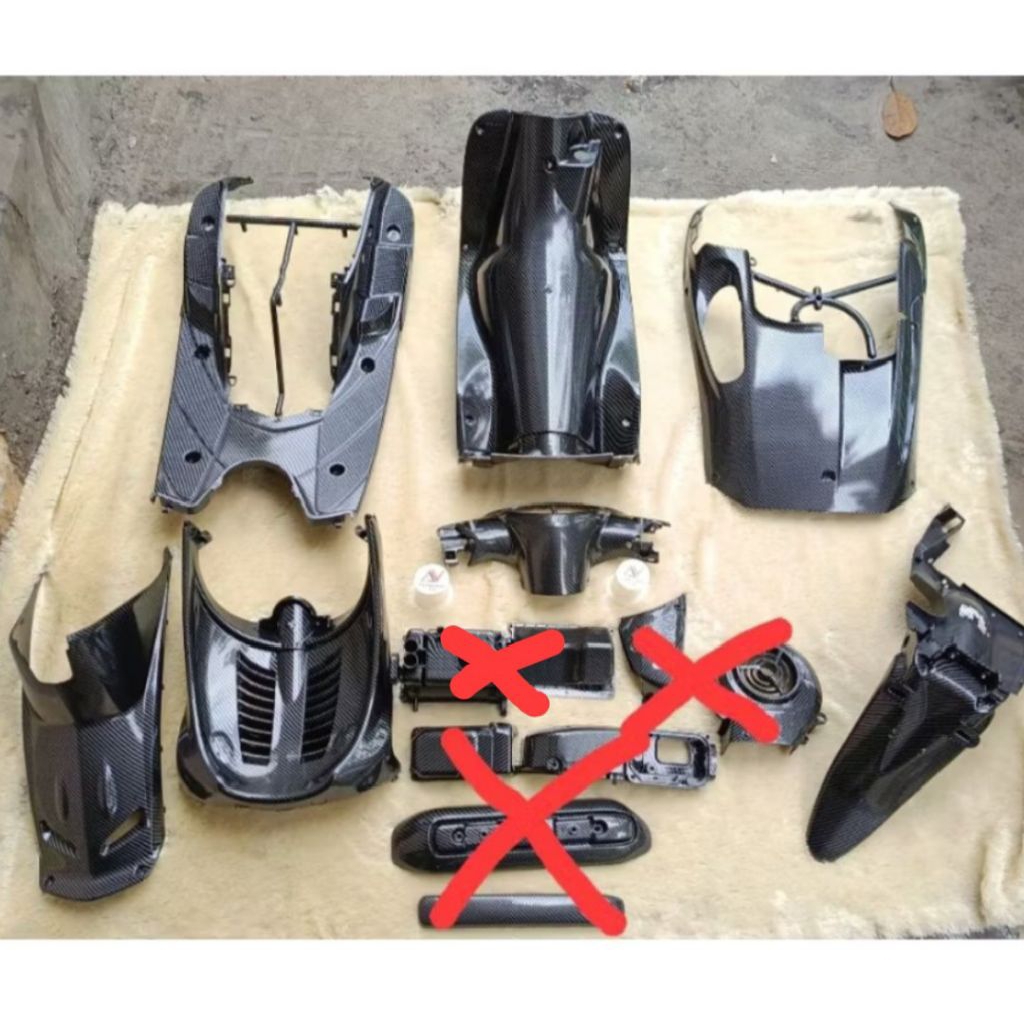 Req Body Kasar Mio Sporty Full Karbon Celup - Carbon WTP