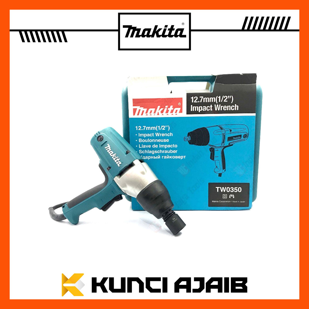 MAKITA TW0350 Impact Wrench Listrik 1/2" - Mesin Buka Baut Bor Elektrik