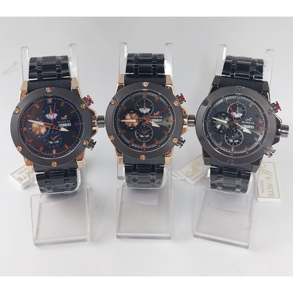 JAM TANGAN PRIA RANTAI MIRETE TANGGAL HARI 9273A//JAMTANGAN COWOK RANTAI ANALOQ ORIGINAL MIRETE