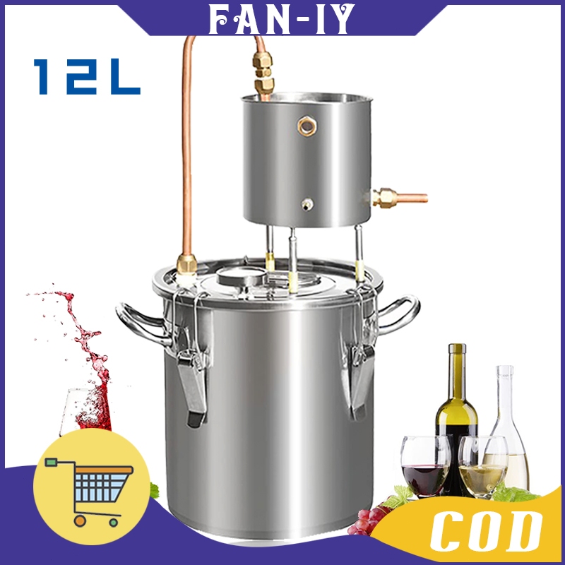 304 Stainless Alat Penyulingan Destilasi Distiller 12L Home Distiller
