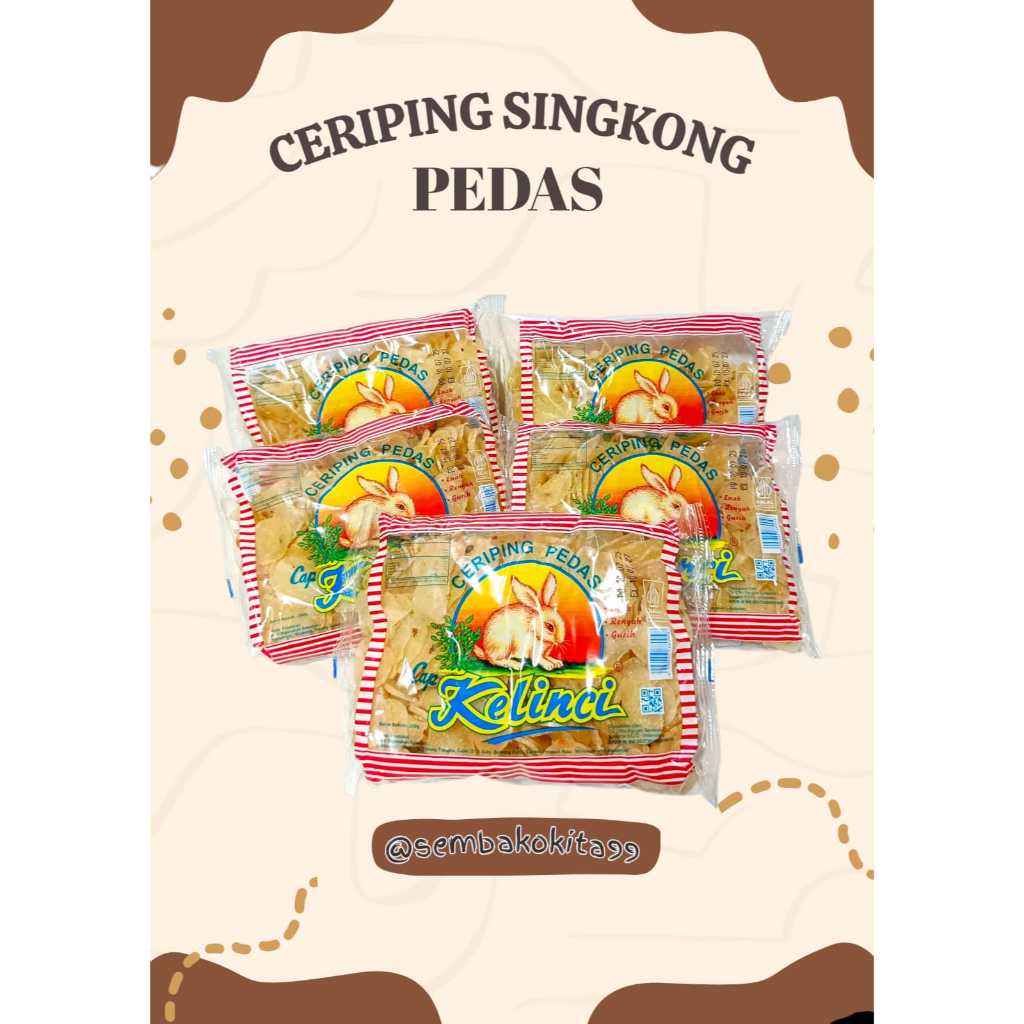 

Kerupuk Mentak Kerupuk Ceriping Pedas Cap Kelinci 250gram