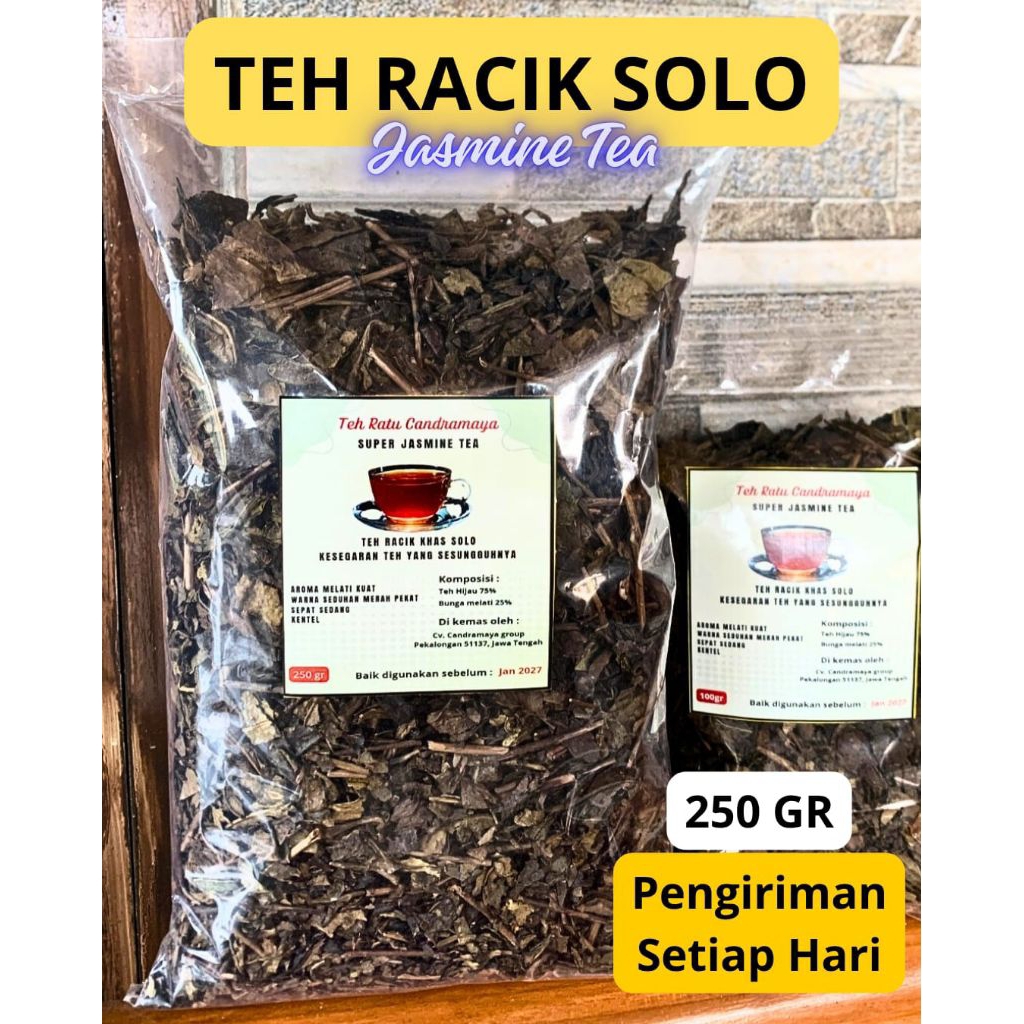 

Teh Racikan Khas Solo - Spesial Teh Hitam Melati Ratu Candramaya 250gr