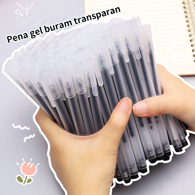 Pack 50pcs Pulpen Gel Winzige 0.5mm Murah, Pulpen Gel Aesthetic untuk Alat Tulis Sekolah & Kreatif