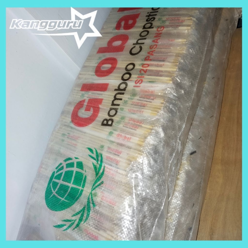 KANGGURU Sumpit Bambu 1 Bal Isi 70 Pack Swan Global