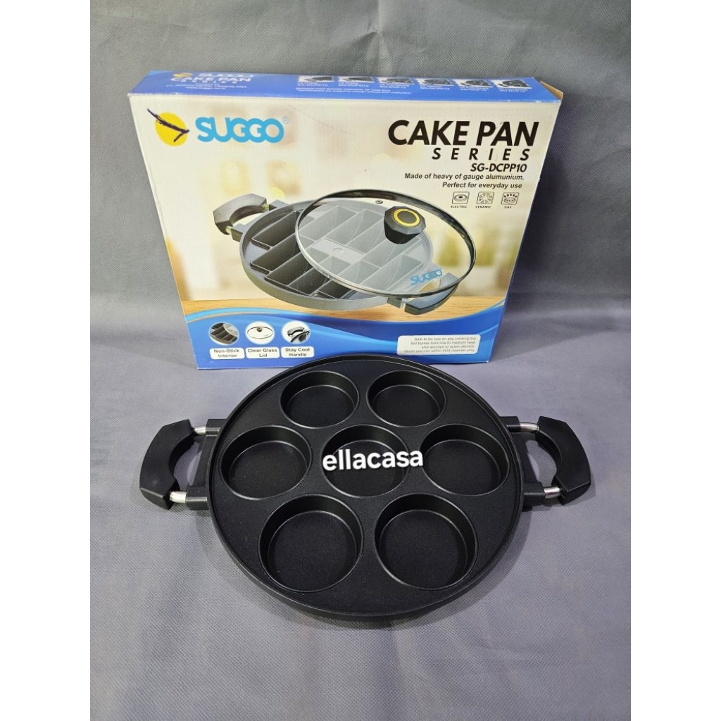 Suggo Cake Pan 7 Lubang / Teflon Cetakan Martabak Mini / Cetakan Serabi 7 Lubang