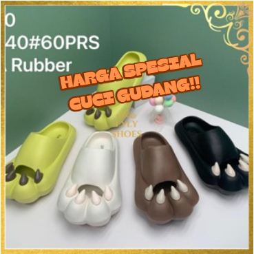 Sandal Wanita Jelly Karet Import Balance Motif Beruang 7130