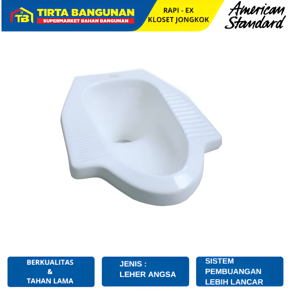 AMERICAN STANDARD RAPI EX CLOSET TOILET WC JONGKOK KAMAR MANDI WHITE