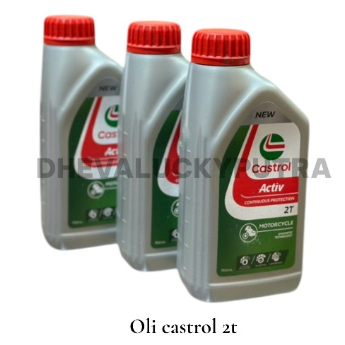 Oli castrol 2t .oli  samping rx king ninja 2t castrol activ low smoke isi 700ml(DIJAMIN ASLI)