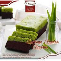 BROWNIES AMANDA MEDAN | Oleh-Oleh Khas Medan - Brownies Sarikaya Pandan - Instan-COD
