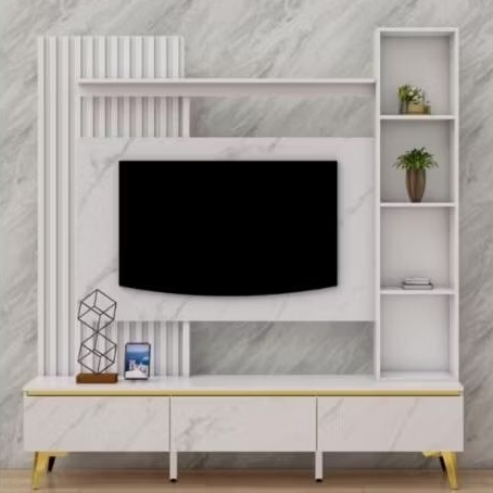 RAK TV WALL UNIT BESAR / RAK TV MINIMALIS PUTIH / RAK TV MEWAH MINIMALIS