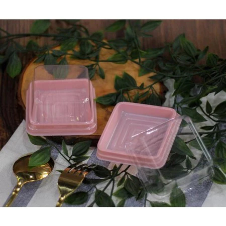 Mika Puding Mini Kotak Tray Mika Mooncake Mochi Kue Mini