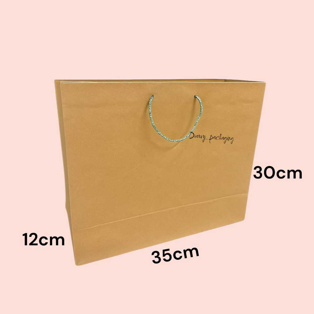 

Paper bag Polos 35x30 | Paperbag Coklat | Tas kertas landscape | Shopping bag XL | Tas kado