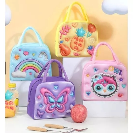 Tas Bekal/Lunch Bag/Lunch Box Set Cooler Bag/Tas Lunch/Tas Bekal Makanan/Cooler Bag/Tas Bekal Anak