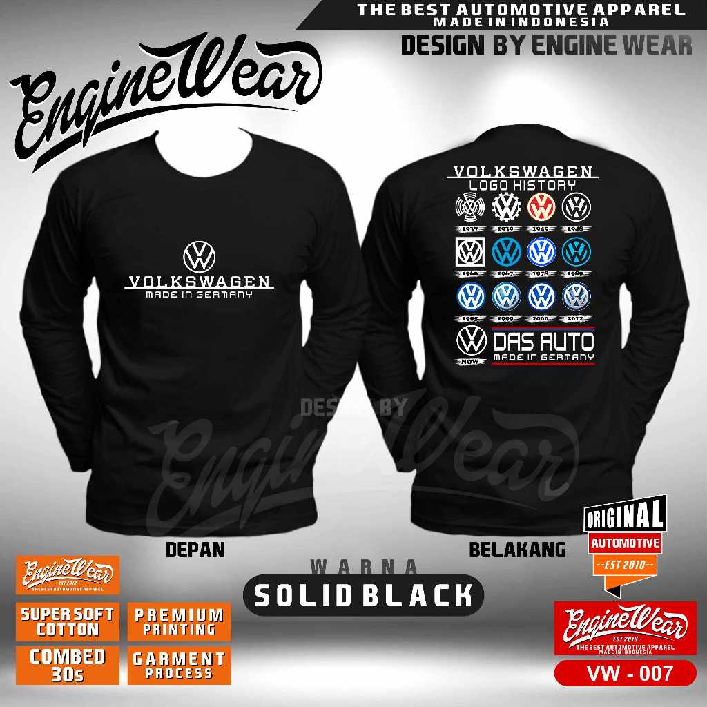 Kaos VW Volkswagen logo combi kombi safari mk VWGolf VW beetle Polo Shirt VW Volkswagen mobil otomot