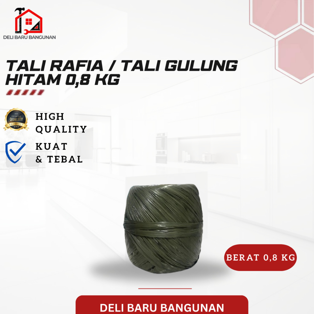 

Tali Rafia / Tali Gulung Hitam 0,8 KG