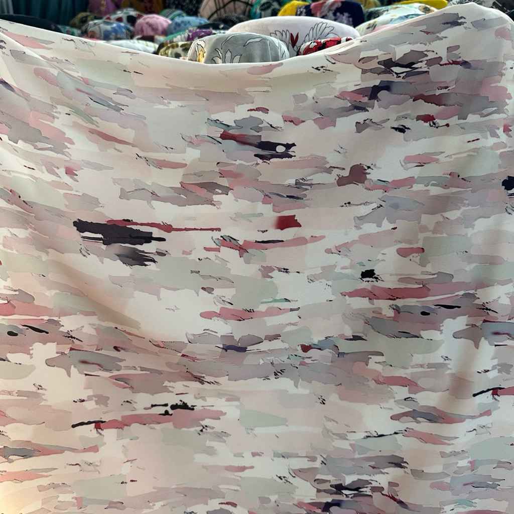 Kain Arabian Crepe Motif Premium - Kain Crepe Zara Motif - Kain Crepe Meteran