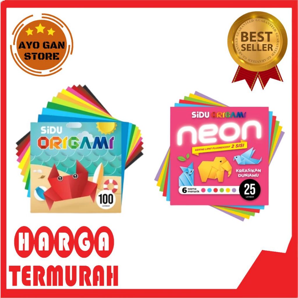 

SiDU Kertas Origami Neon 12 x 12 cm - 25 Lembar / Kertas Origami 14 x 14 cm - 100 Lembar