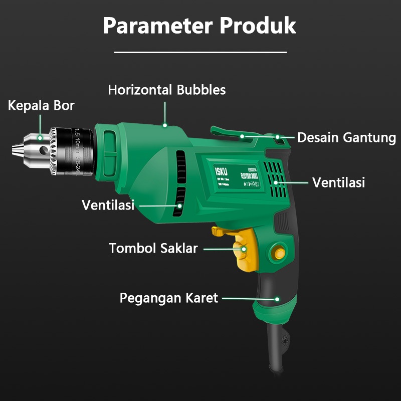 Presha.Hnf - Isku Paket Gerinda Tangan 500W/850W + Bor Listrik 700W Multifungsi