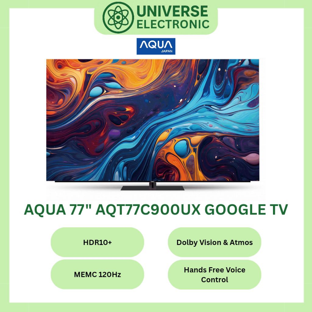AQUA AQT77C900UX / 77C900UX / 77C900 4K OLED GOOGLE TV 77 Inch